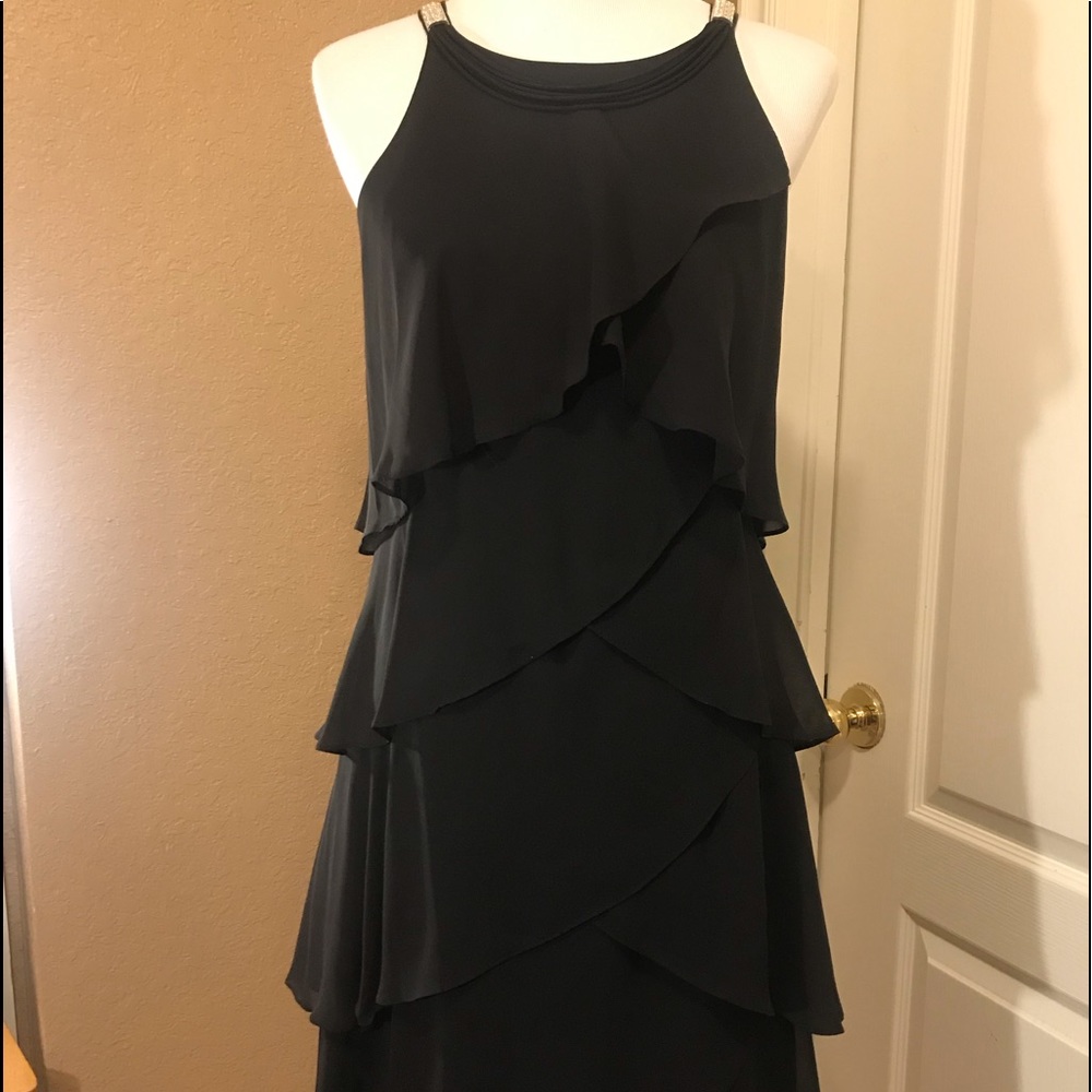 Little Black Ruffled Dress